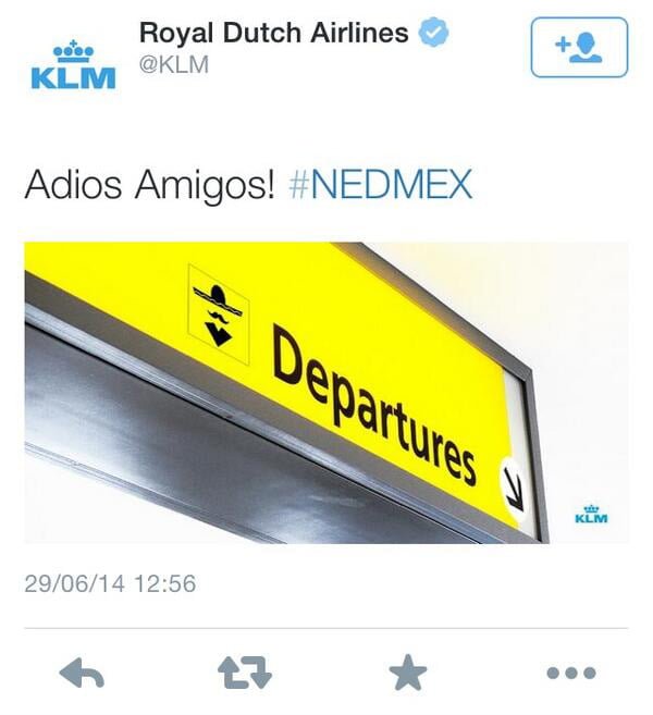 KLM ofende a los mexicanos después que Holanda los elimina