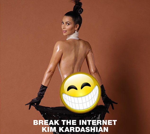 Las nalgas (photoshopeadas) de Kim Kardashian quieren quebrar Internet (es en serio)