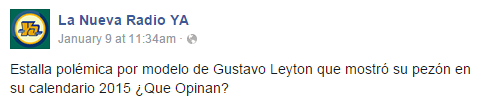 Estalla polémica por modelo de Gustavo Leyton que mostró su pezón en su calendario 2015 ¿Que Opinan?