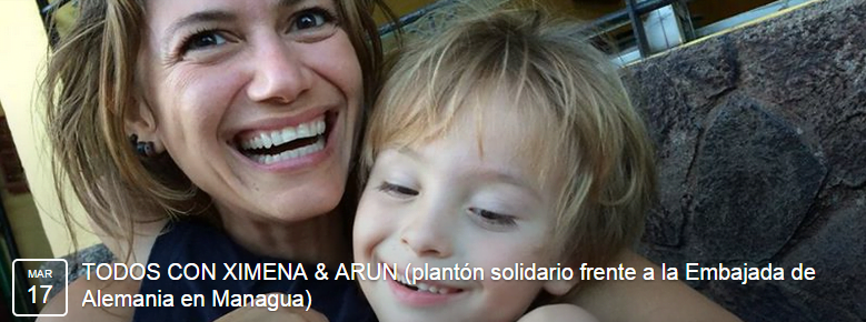 Plantón frente a la Embajada de Alemania en apoyo a Ximena