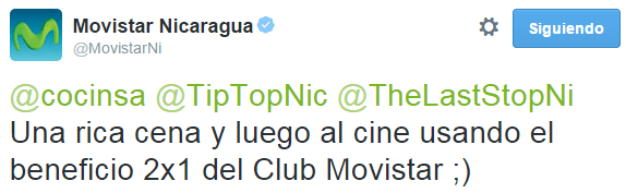 Movistar Nicaragua en Twitter_ _@cocinsa @TipTopNic @TheLastStopNi Una rica cena y luego al cine usando el beneficio 2x1 del Club Movistar ;) http___t.co_swH5sfnRA4_ - Google Chrome 2015-06-10 21.28.06