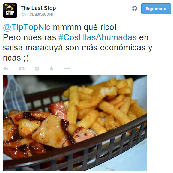 The Last Stop en Twitter_ _@TipTopNic mmmm qué rico! Pero nuestras #CostillasAhumadas en salsa maracuyá son más económicas y ricas ;) http___t.co_cA0vzwc46o_ - Google Chrome 2015-06-10 21.26.28