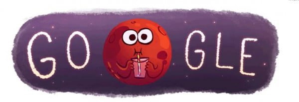 google doodle red moon