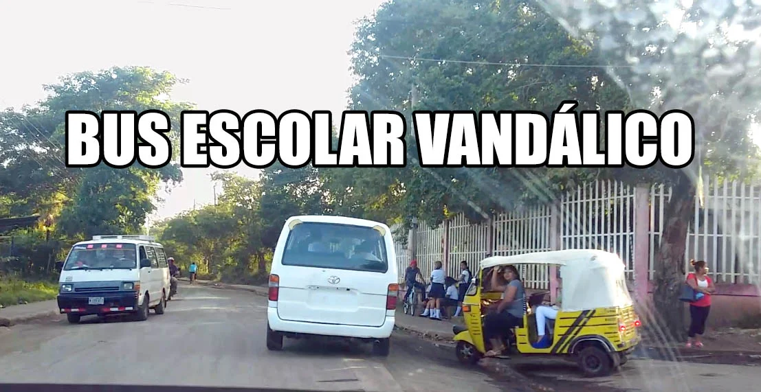 Video de Bus Escolar Vandálico en las calles de Managua