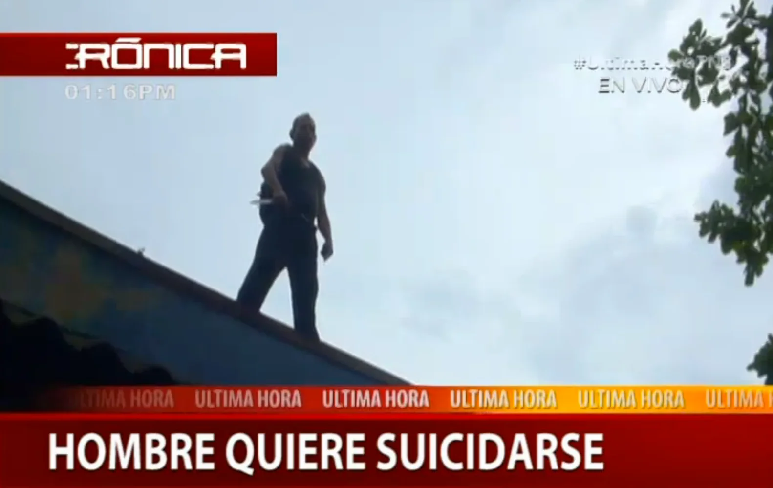 Hombre se quiere suicidar porque los Chocoyos le cayeron en pandilla de puro aíre