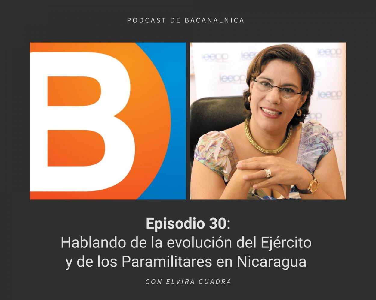 Episodio 30 del podcast de Bacanalnica con Elvira Cuadra