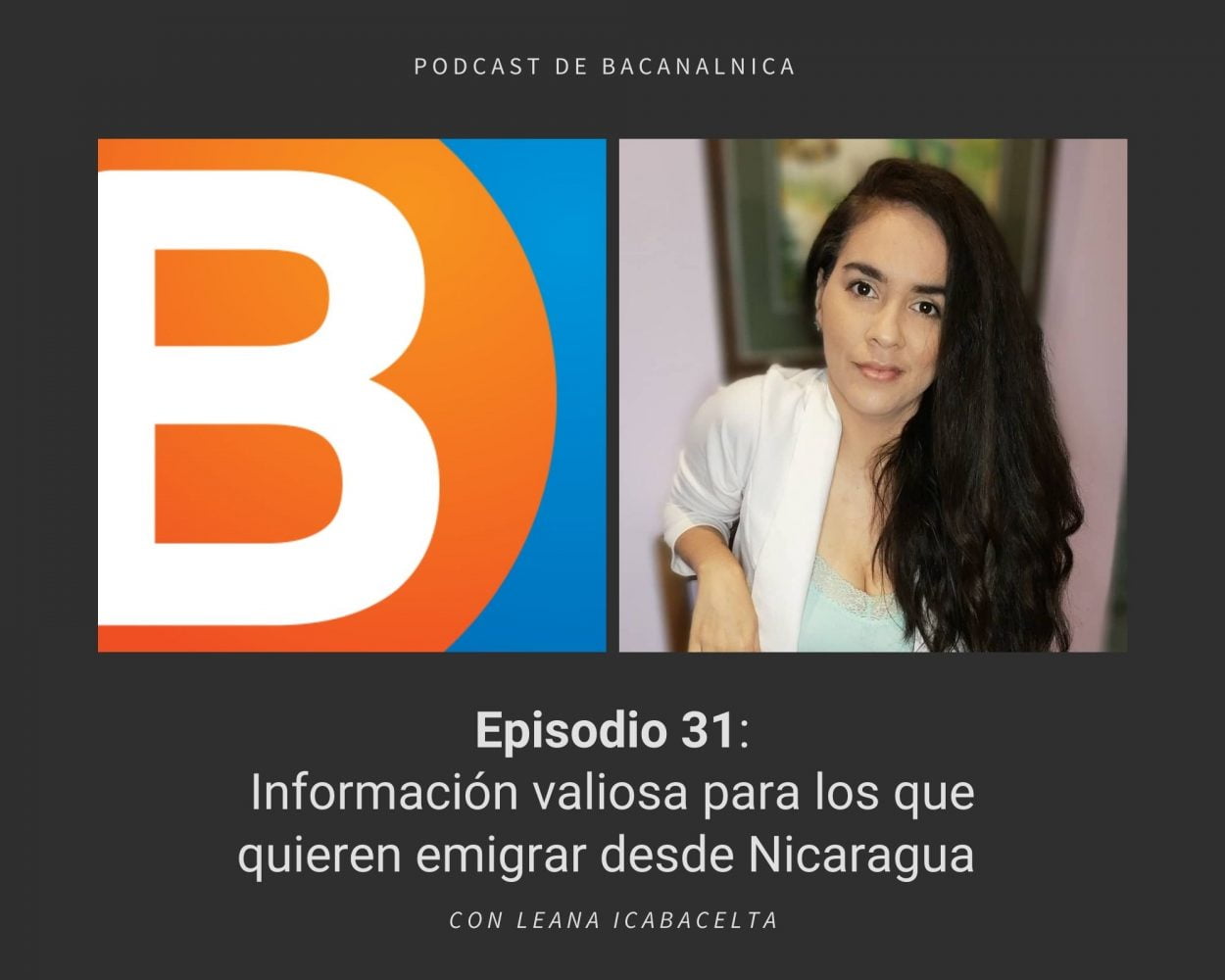 Episodio 31 del podcast de Bacanalnica, con Leana Icabacelta